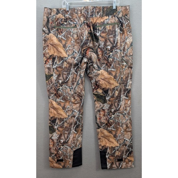 BassDash Men's Camo Pants Walker Waterproof 42x32 Hunting Fishing Ankle Zip NWT - Picture 6 of 16